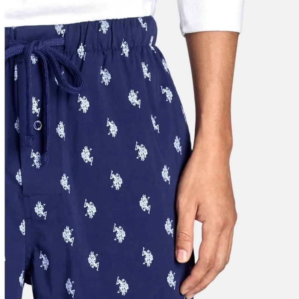 U.S. Polo Assn. Men’s Allover Plaid Pattern Polyester Lounge Pajama Pants